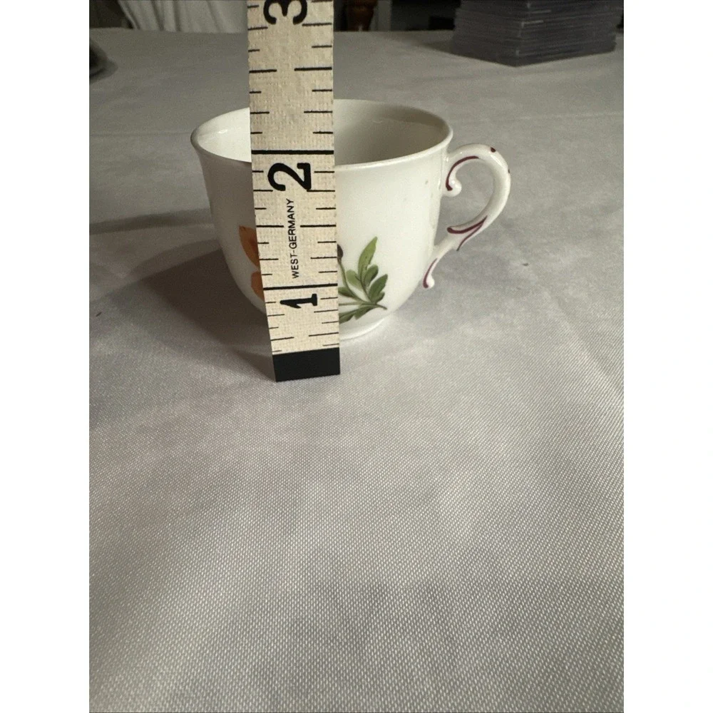 Porcelain Tea Cup Nymphenburg With‎ Flowers Small Vintage Rare